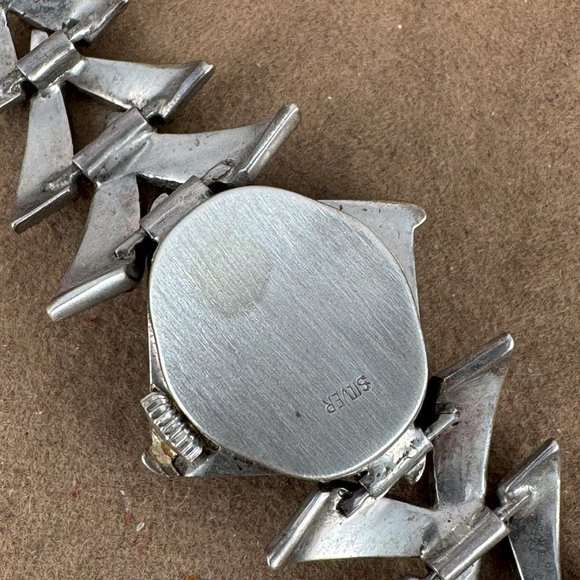 Fabulous Vintage 1920-1930's Ladies Wrist Watch Bracelet with Marcasite Settings - Picture 6 of 10